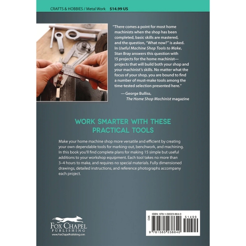 Useful Machine Shop Tools to Make for Home Shop Machinists - back cover
