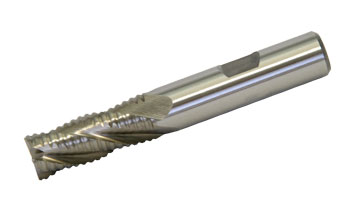 End Mill, 1/2" 4 Flute Roughing, M42 Cobalt