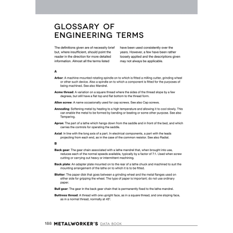 Metalworker's Data Book for Home Machinists - page example