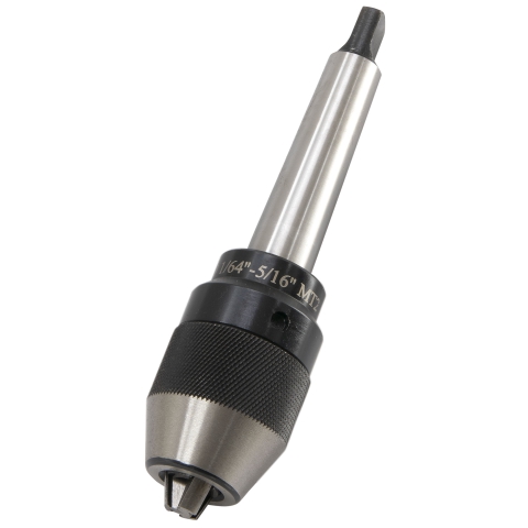 Drill Chuck, 1/64-5/16", Keyless with Integrated MT2 Arbor
