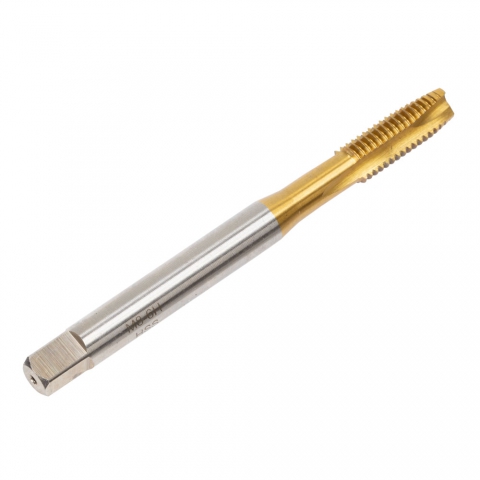 Tap, M8x1.25 Metric, Spiral Point, TiN Coated