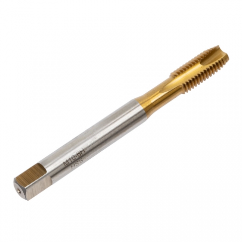 Tap, M10x1.50 Metric, Spiral Point, TiN Coated
