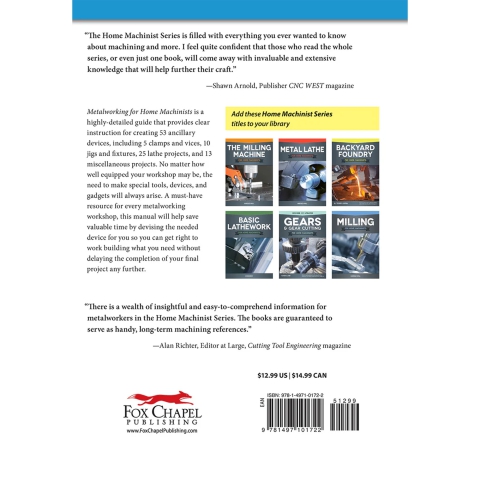 Metalworking for Home Machinists - back cover