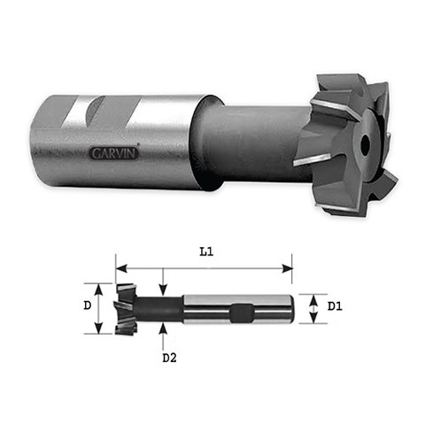 1/4" T-slot cutters