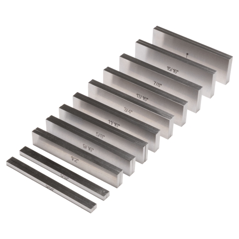 Thin Parallels, 4" Long, 11 Pairs, Sized by 16ths