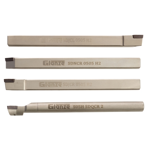 INDEXABLE TURNING TOOL SET OF 7PCS WITH INSERT 5/16 inch - cutters showing size