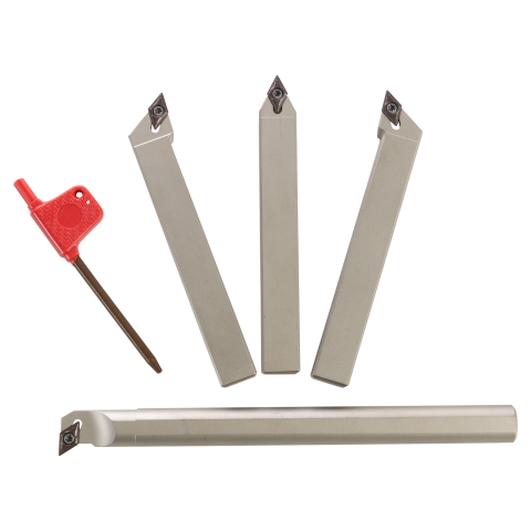 Turning & Boring Tools, 1/2" Indexable, 4 Piece Set