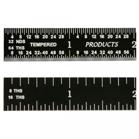 Steel Rule, 6" 4R Black Flexible, PEC Steel Rule, 6" 4R Black Flexible, PEC