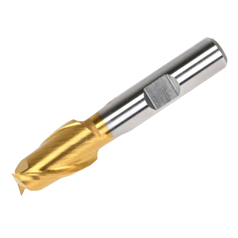 End Mill, 1/2" 2 Flute, M42 Cobalt TiN Coated End Mill, 1/2" 2 Flute, M42 Cobalt TiN Coated