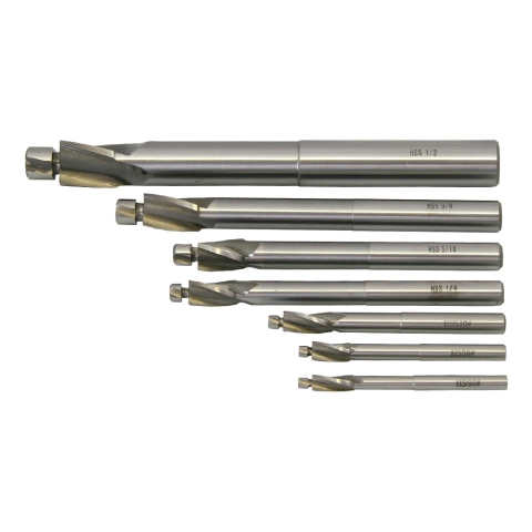 Counterbore Set, 3 Flute HSS, Set of 7 Counterbore Set, 3 Flute HSS, Set of 7